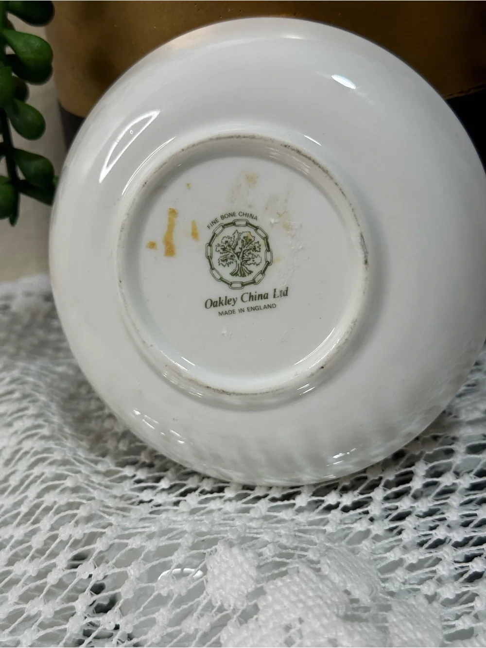 Oakley China Ltd Bone China Strawberry Butter Pat Plate 3.5